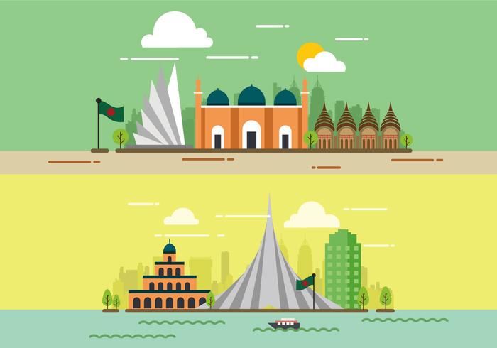 Ciudad de Bangladesh Vector