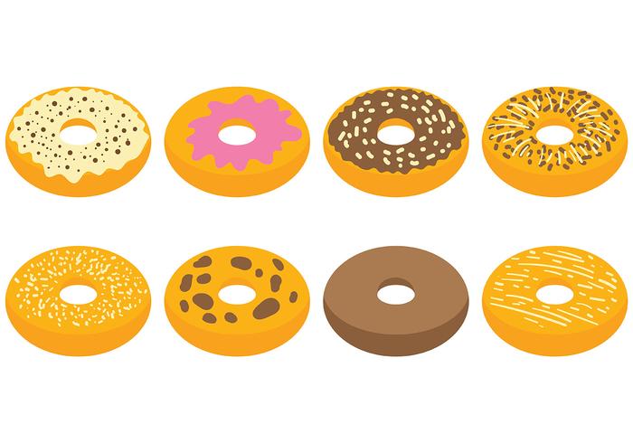 Libre Bagel Iconos Vector