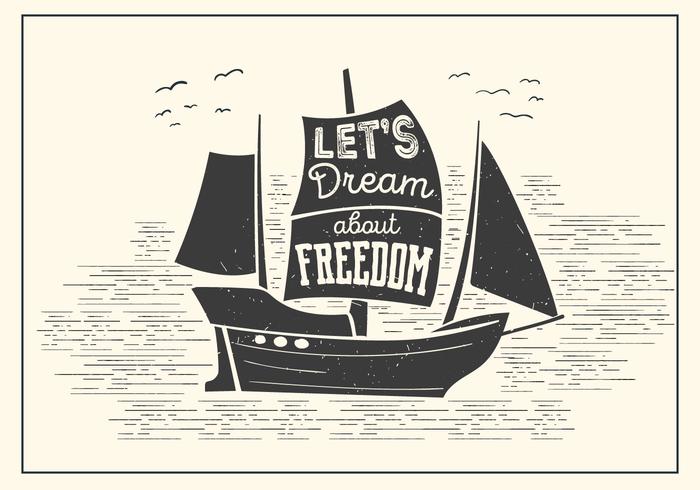 Free Boat Vector Typography