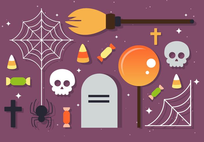 Elementos libres del vector de Halloween