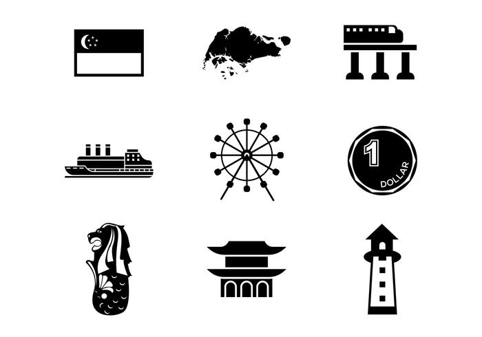 Free Singapore Icons Vector Free Singapore Icons Vector