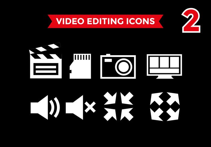 Iconos de edición de vídeo Vector # 2