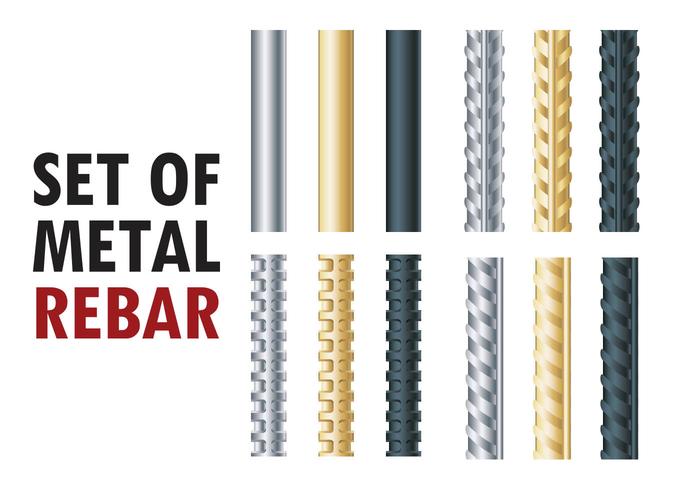 Set Of Composite Rebars  vector