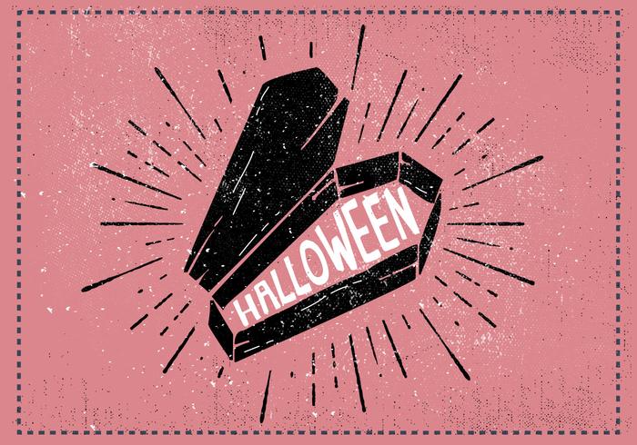 Halloween Coffin Vector Illustration