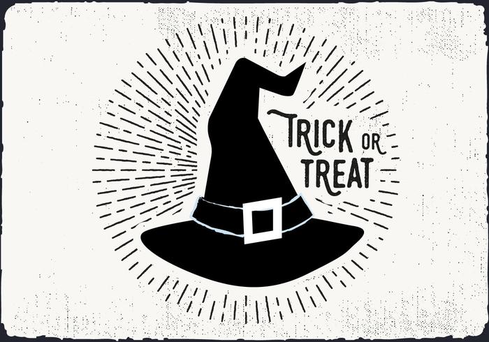 Witch Hat Trick or Treat Illustration Witch Hat Trick or Treat Illustration