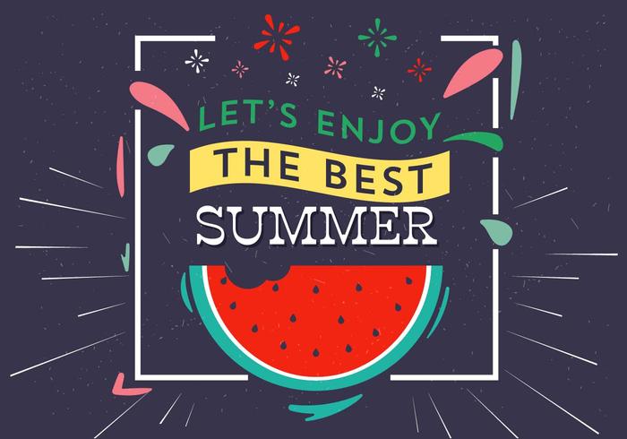 Free Vector Summer Typography