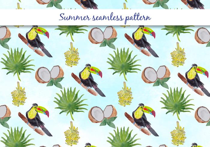 Tropical Vector Summer Seamless Pattern