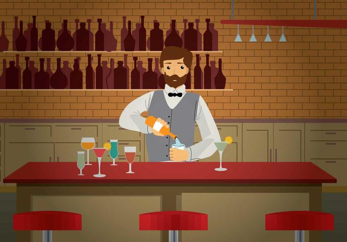 Barman Illustration vector