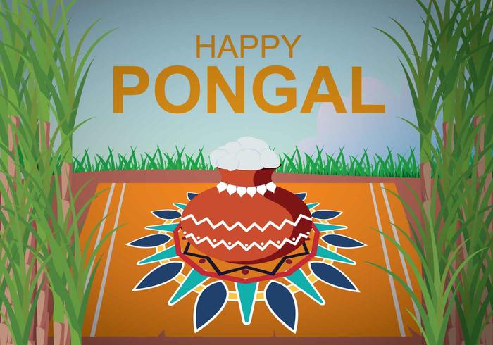 Gratis Pongal Ilustración vector