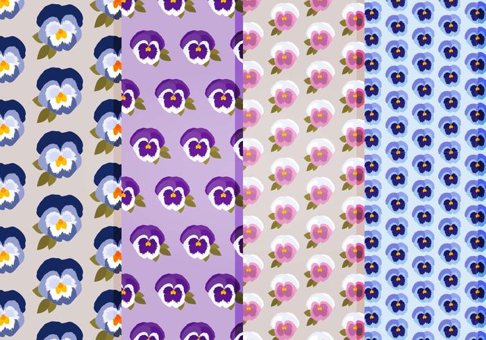 Pansies Vector Patterns