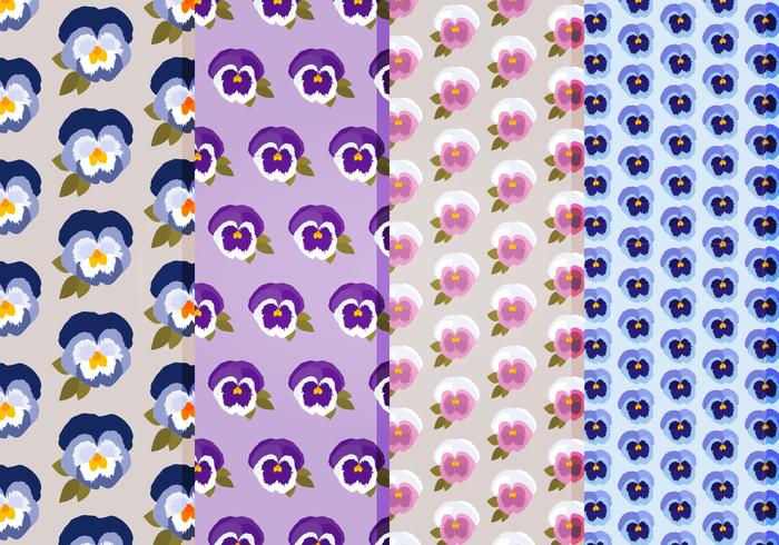 Pansies Vector Patterns