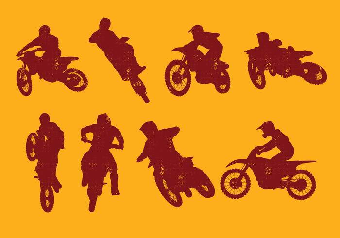 Dirt Bikes Silhouette vector