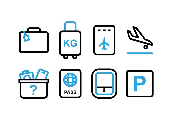 Free Airport Dual Tone Icons vector