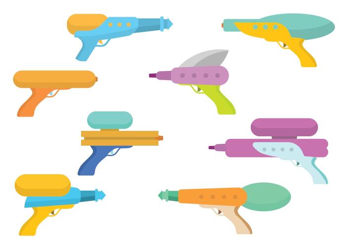 Free Water Gun Vector Set