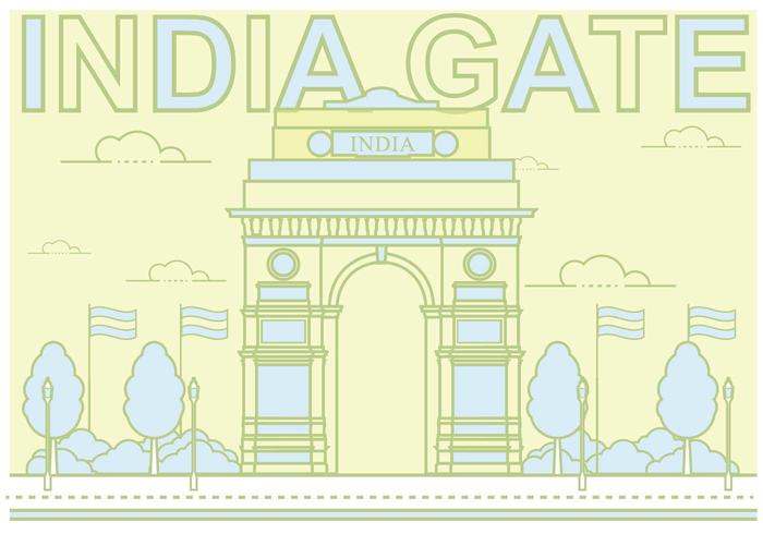 Ilustración libre de la puerta de la India vector