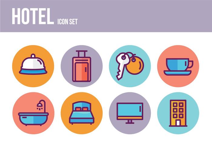 Iconos de hotel gratuitos vector