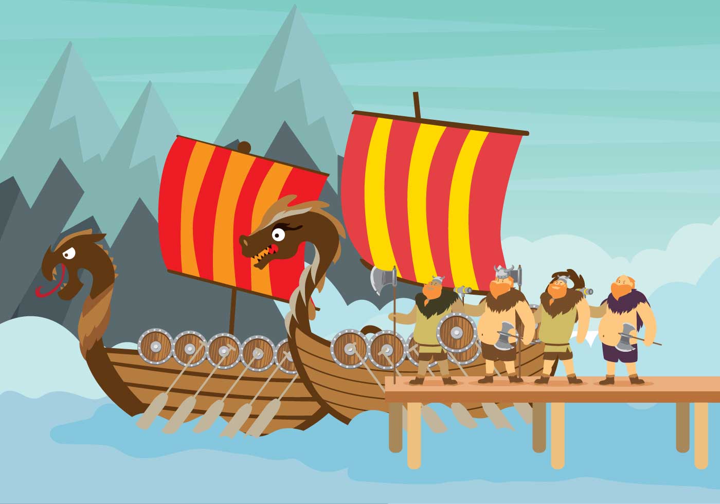 Free Viking Ship Illustration 124610 Vector Art at Vecteezy