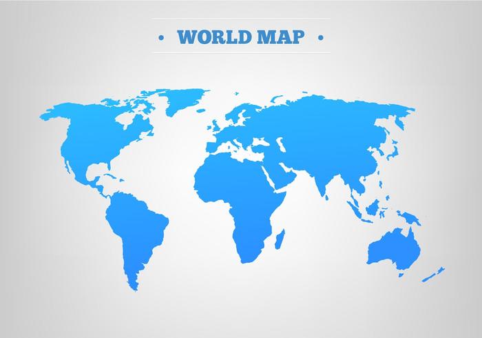 Vector Blue World Map