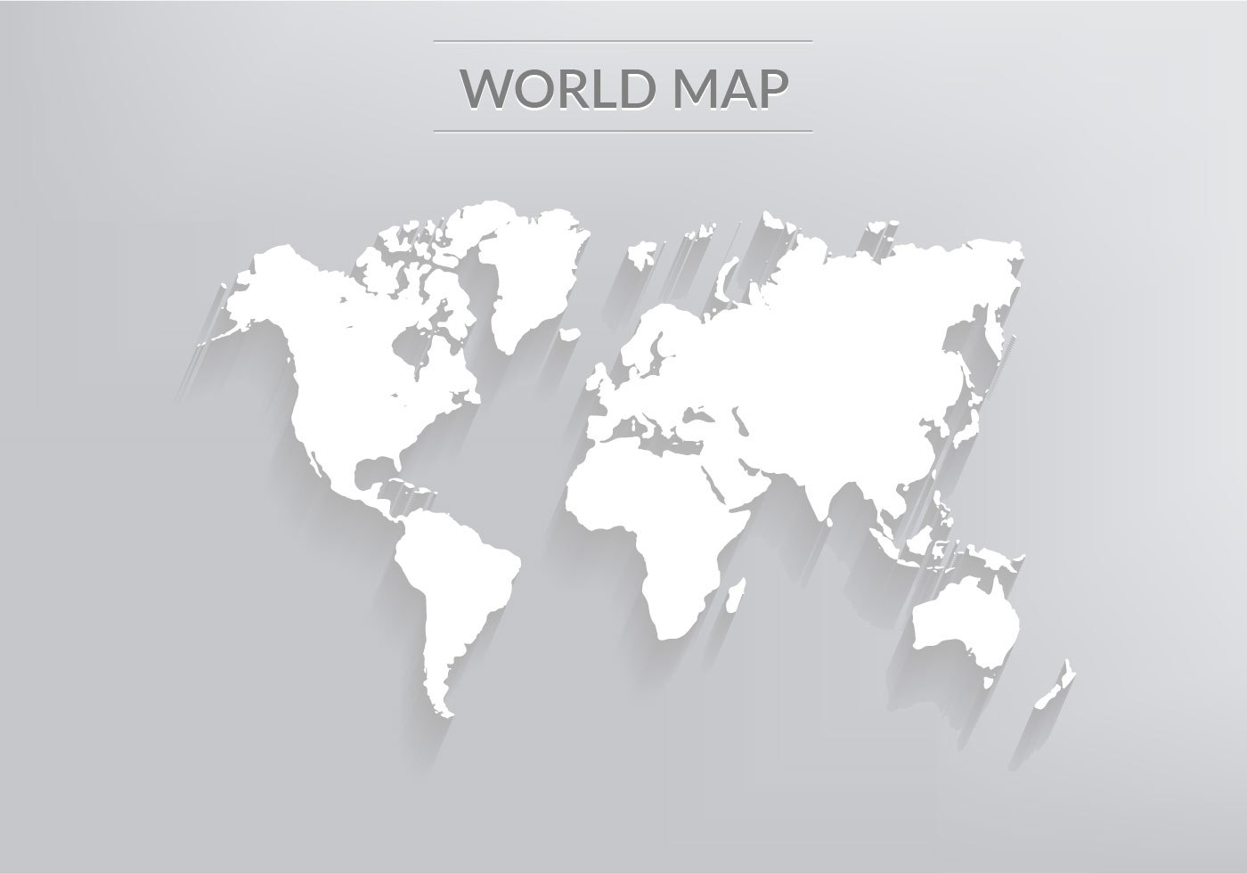 Download Free Vector World Map With Shadows 124614 - Download Free Vectors, Clipart Graphics & Vector Art