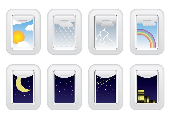 Plane Window Vector Plane Window Vector