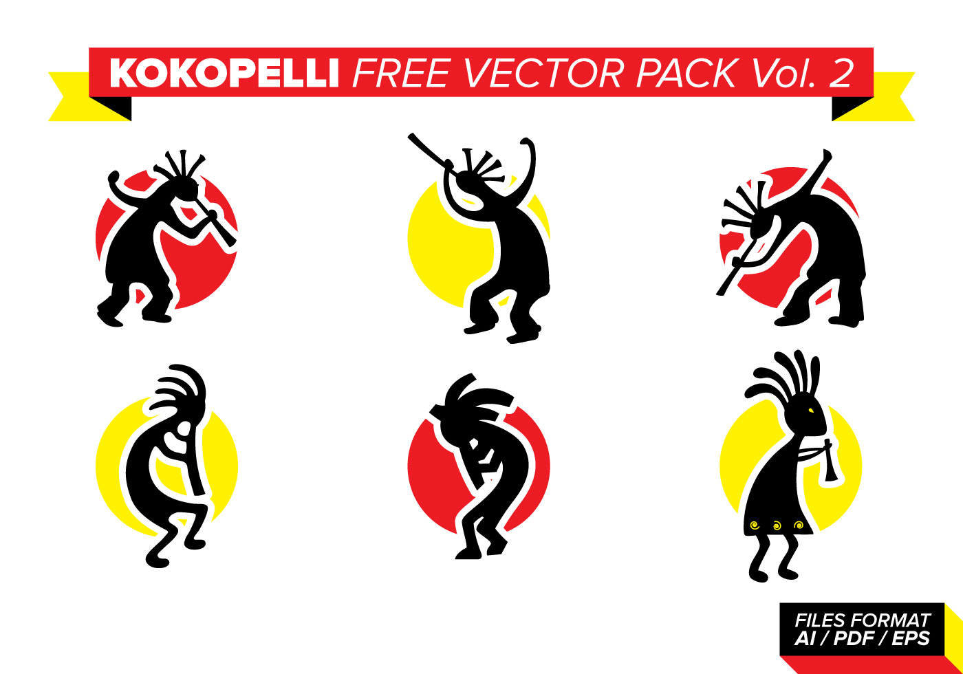 Kokopelli Free Vector Pack Vol. 2 Download Free Vectors, Clipart
