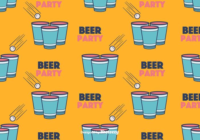 Beer Pong Pattern Vector