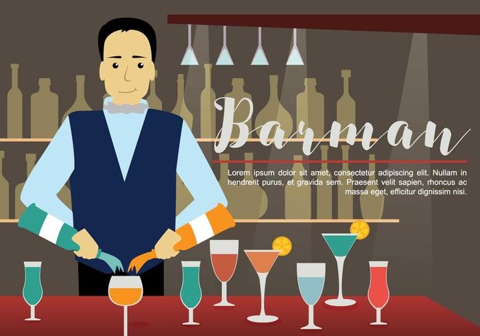 Gratis Barman Ilustración vector