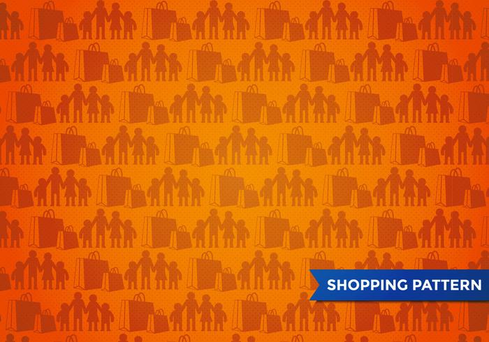 Family Shopping Pattern Vector Family Shopping Pattern Vector