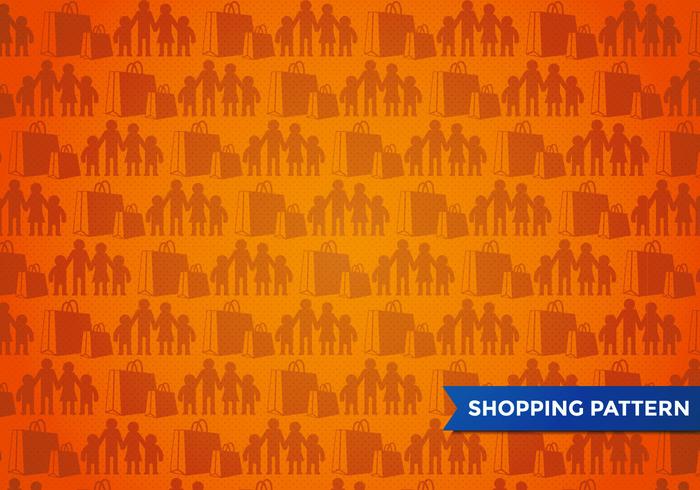 Family Shopping Pattern Vector