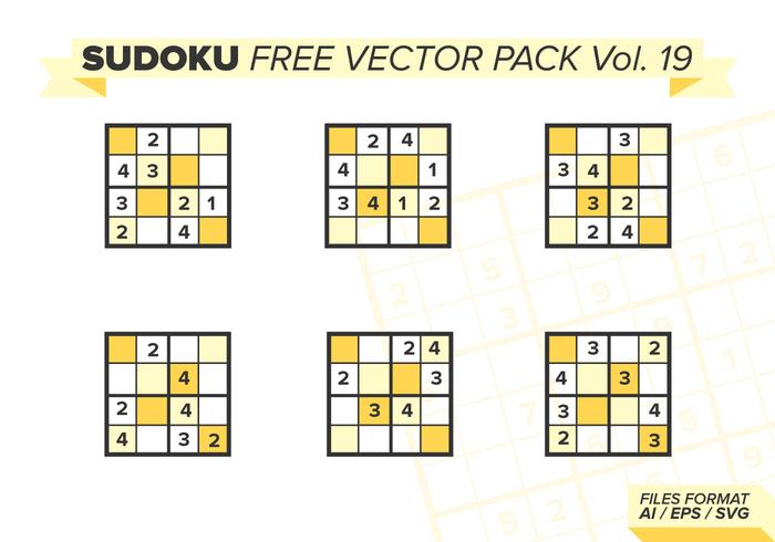 Sudoku Free Vector Pack Vol. 19 Sudoku Free Vector Pack Vol. 19