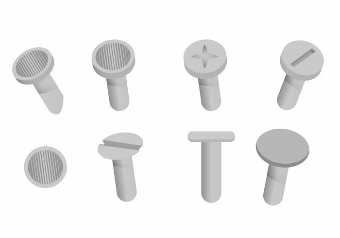 Nail Head Vector Set