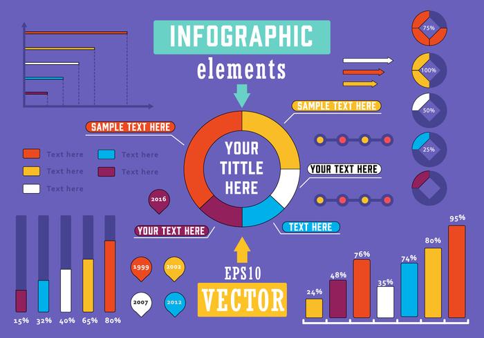 Infografía Libre Elementos Ilustración vectorial vector