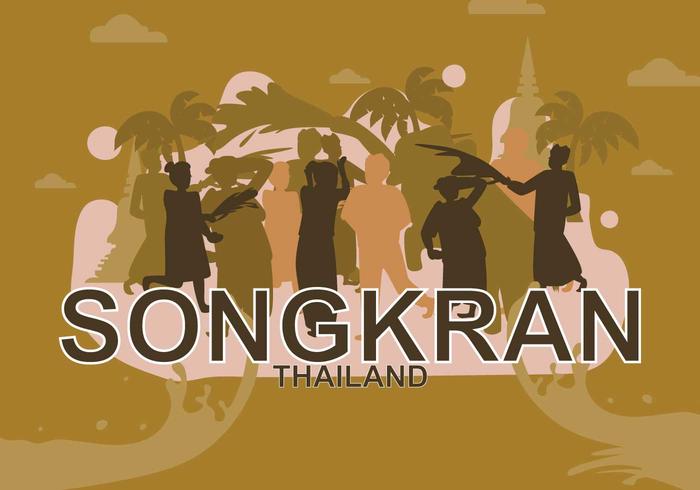 Free Songkran Illustration vector