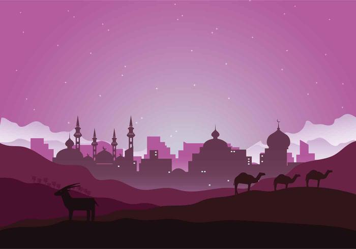 Free Arabian Night Illustration vector