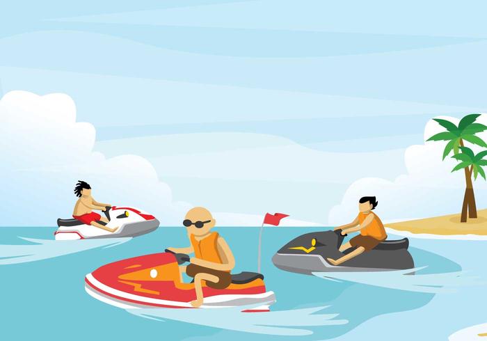 Libre Jet Ski Ilustración vector