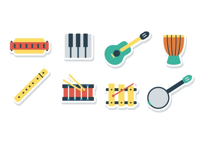 Free Harmonica Sticker Icons vector