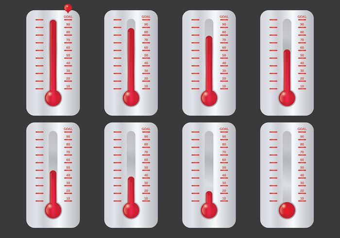 Free Goal Thermometer Icons Vector