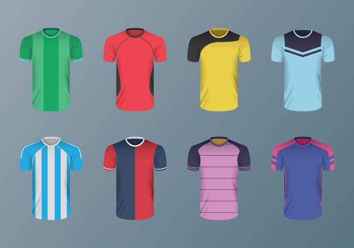 Vectores libres de la camisa del fútbol