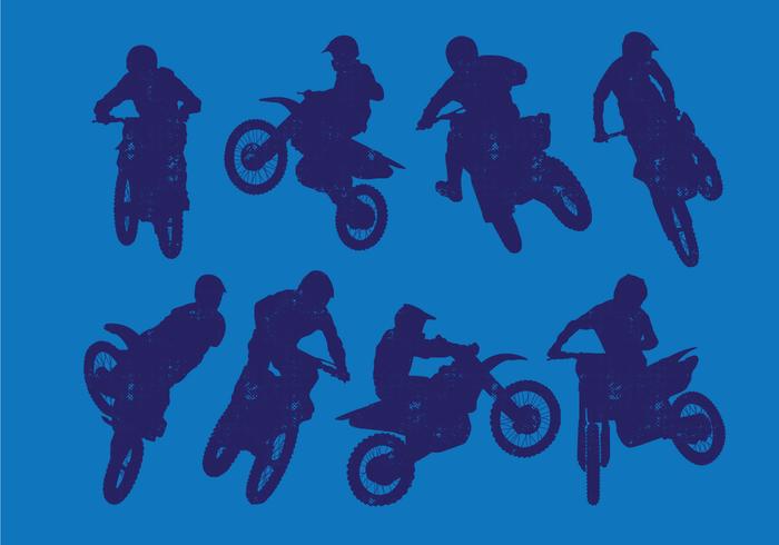 Dirt Bikes Silhouette vector