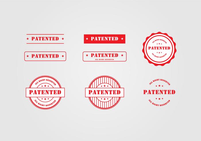 Patent Stamp Template vector