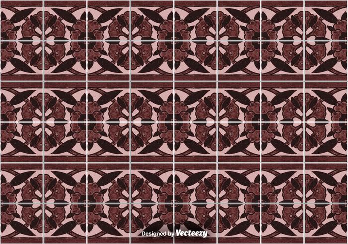 Tile Floor Background - Ornamental Vector Pattern Tile Floor Background - Ornamental Vector Pattern
