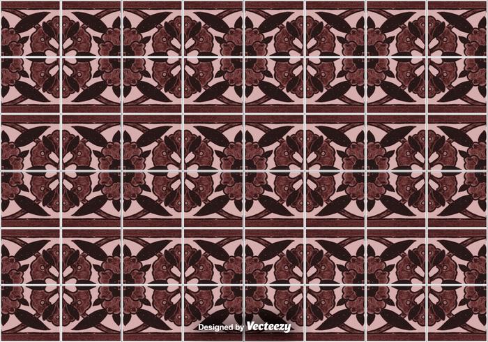 Tile Floor Background - Ornamental Vector Pattern