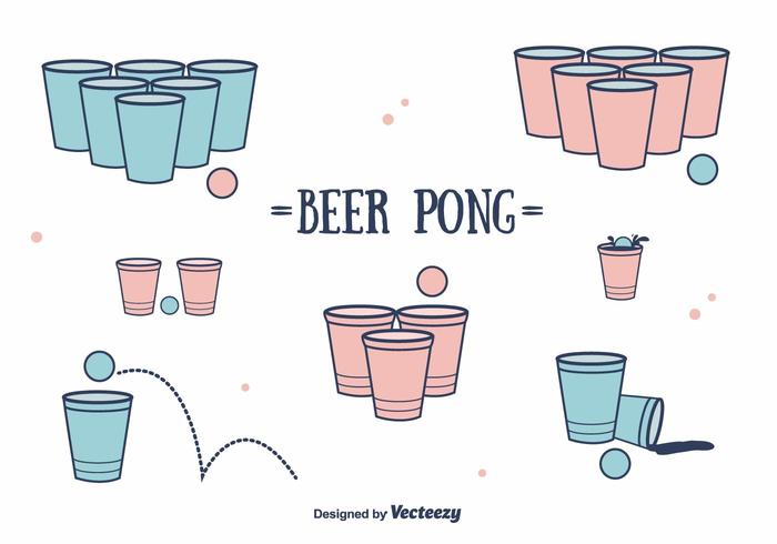Cerveza Pong Vector