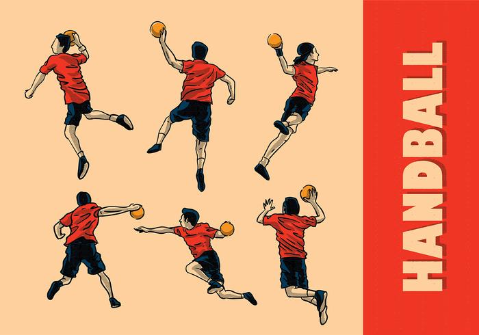 Vector de balonmano