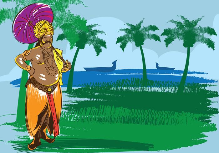 Ilustración del Festival Onam vector