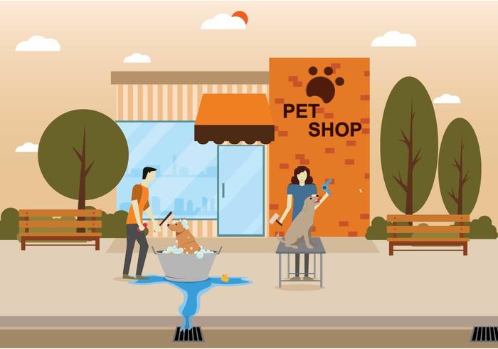 Free Dog Wash Illustration Free Dog Wash Illustration