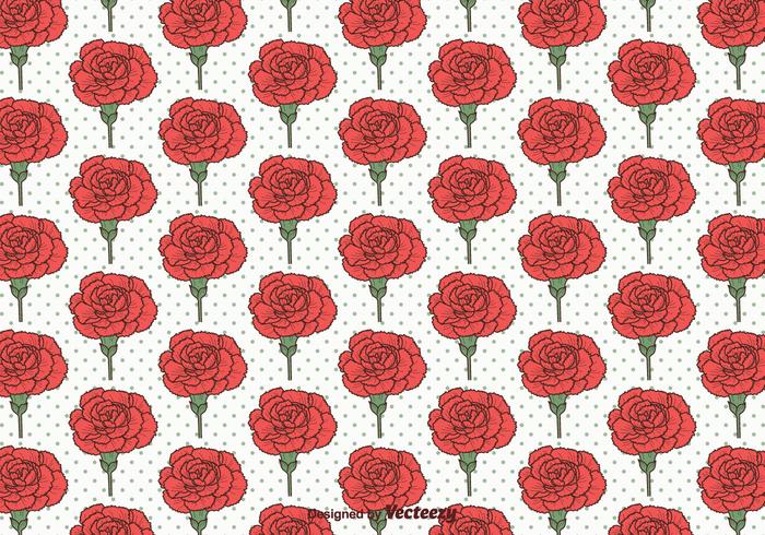 Carnation Vector Seamless Pattern