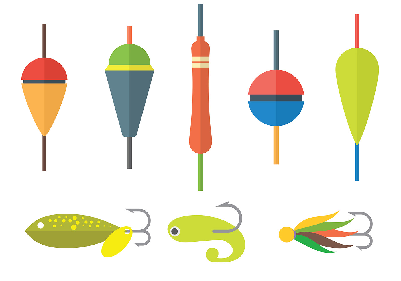 Download Free Fishing Lure Icons Vector - Download Free Vectors ...