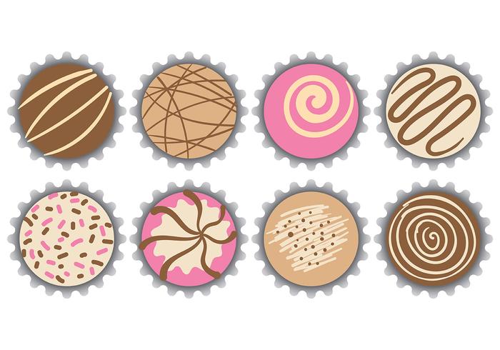 Libre Trufas Iconos Vector