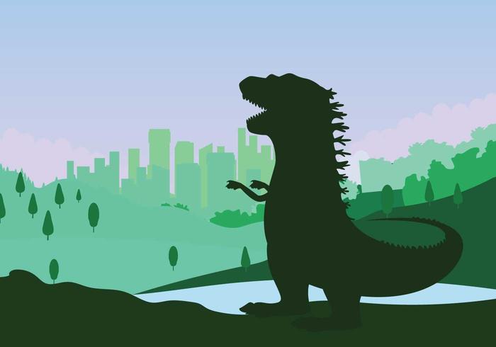 Ilustración de Godzilla gratis vector